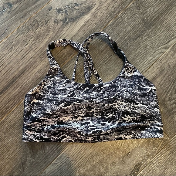 Lululemon Energy bra size 8 Nami Wave Black - Picture 6 of 9